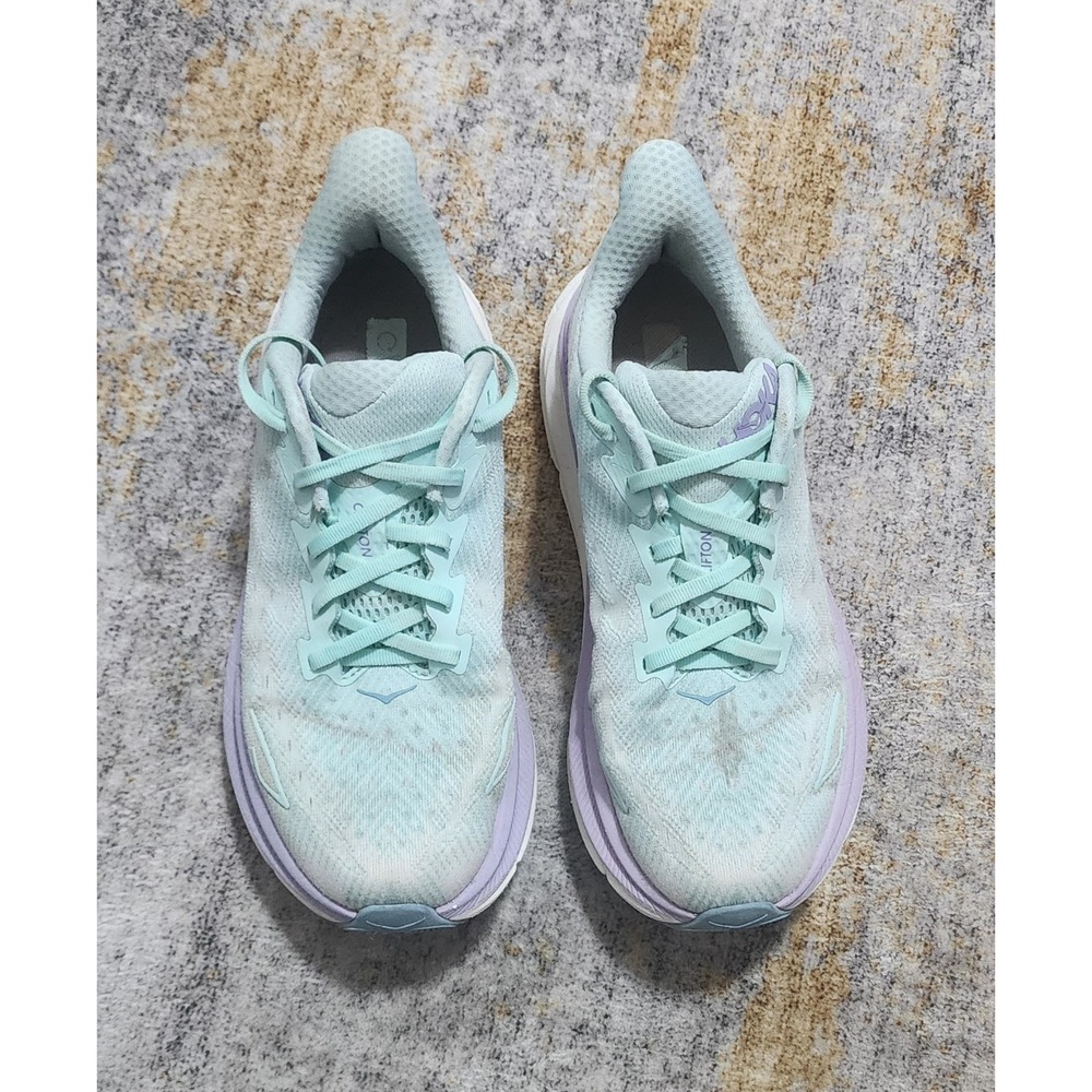 Hoka One One Clifton 9 Women's Sunlit 1127896 Ocean/Lilac Mist Running Shoes 8